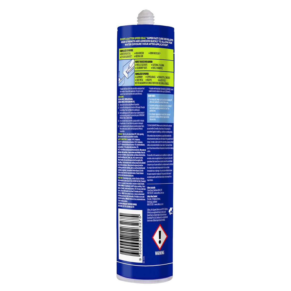 Selleys Roof and Gutter Silicone Sealant Clear 300g UV Resistant