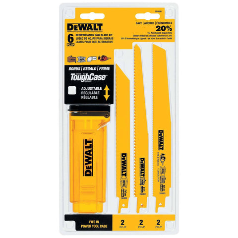 DeWALT 6 Piece General Purpose Bi-Metal Reciprocating Blade Set