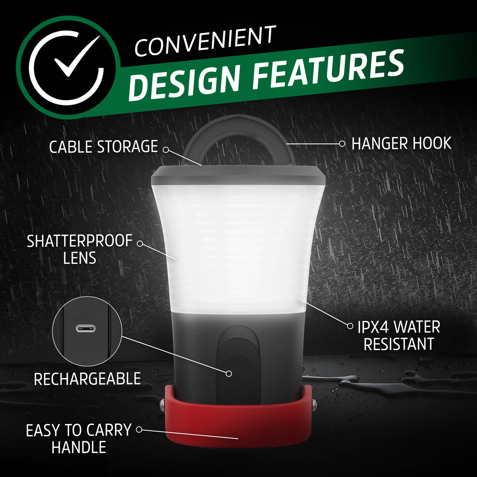 Energizer Battery Genius Small Rechargeable LED Lantern BGABL8