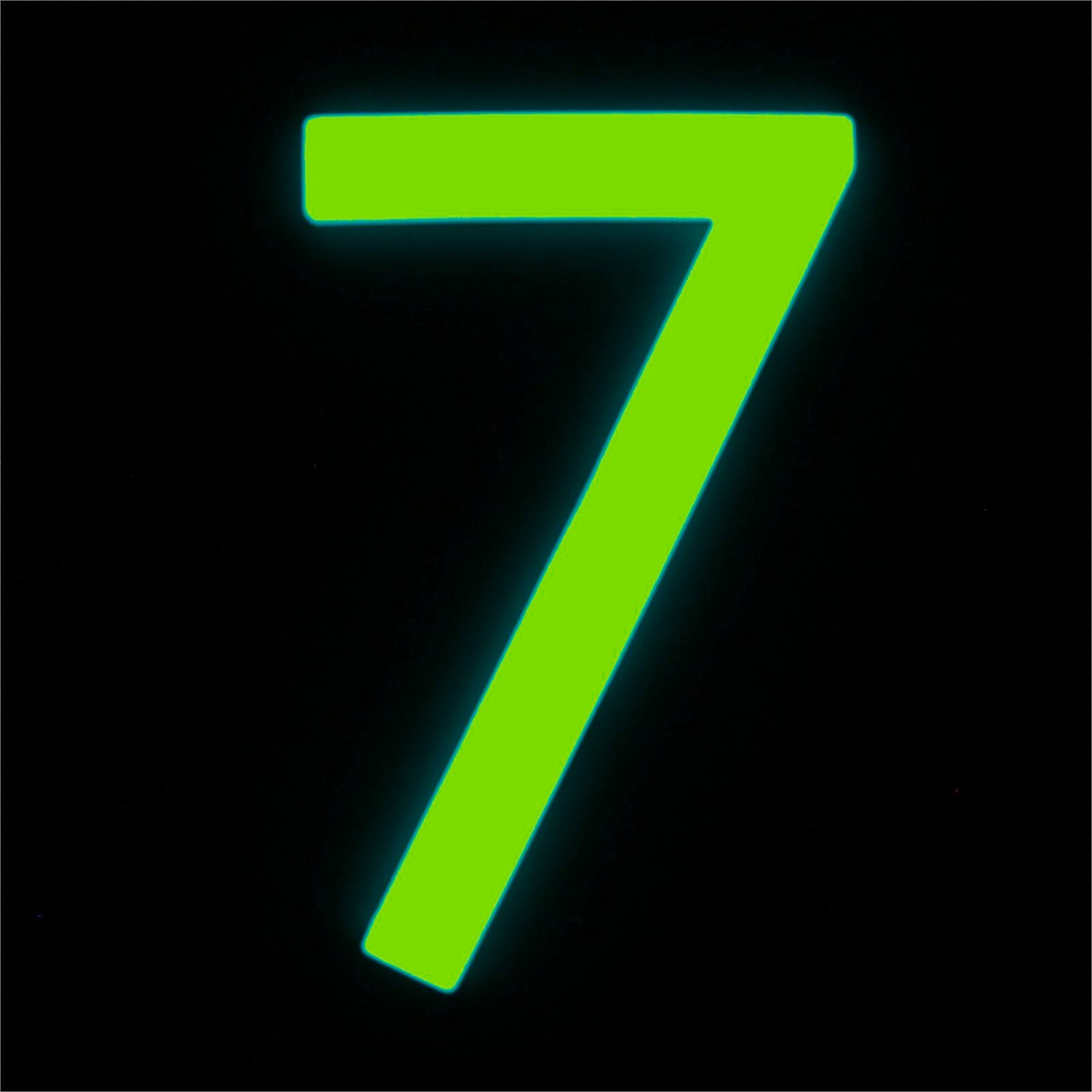 Sandleford 90mm Glow In The Dark Acrylic House Number 7 - Weather Resistant
