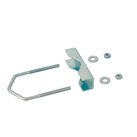 Antsig 8mm U-Bolt and V-Block Antenna Mast Clamp, Galvanised for Outdoor Pole Mounting, Grey