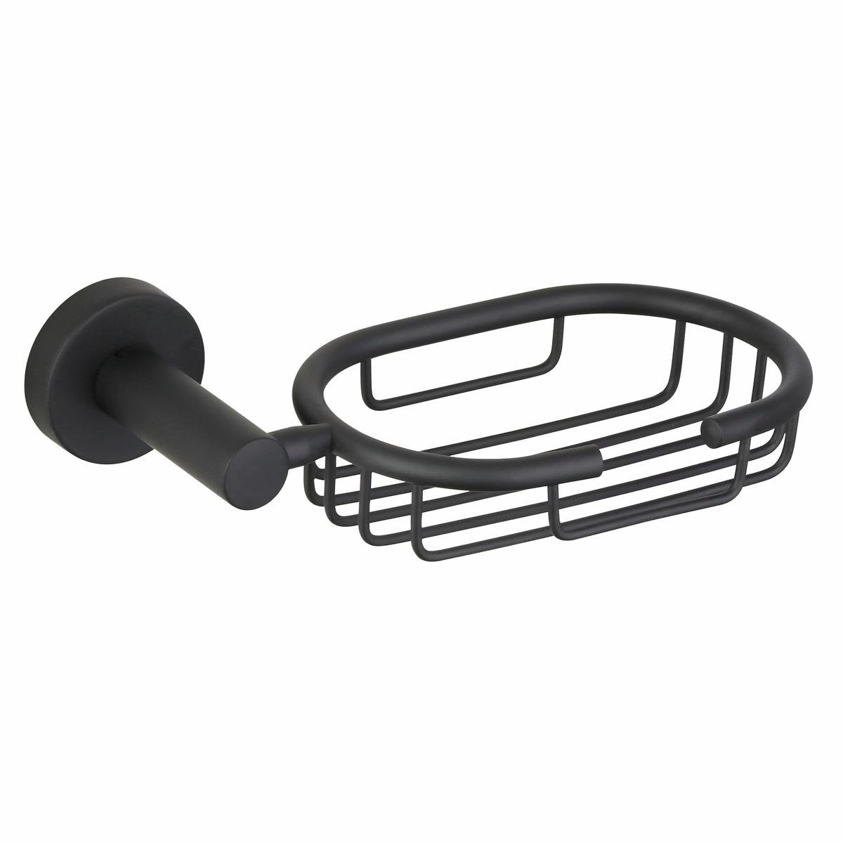 Mondella Matte Black Resonance Soap Basket - 180mm x 50mm x 150mm - SuperSaverAU - view 1