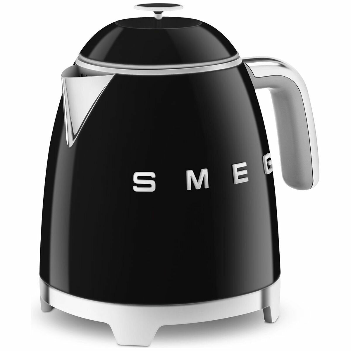 Smeg 50s Retro Style 800mL Mini Electric Kettle - Black, 1400W, Double Wall - KLF05BLAU