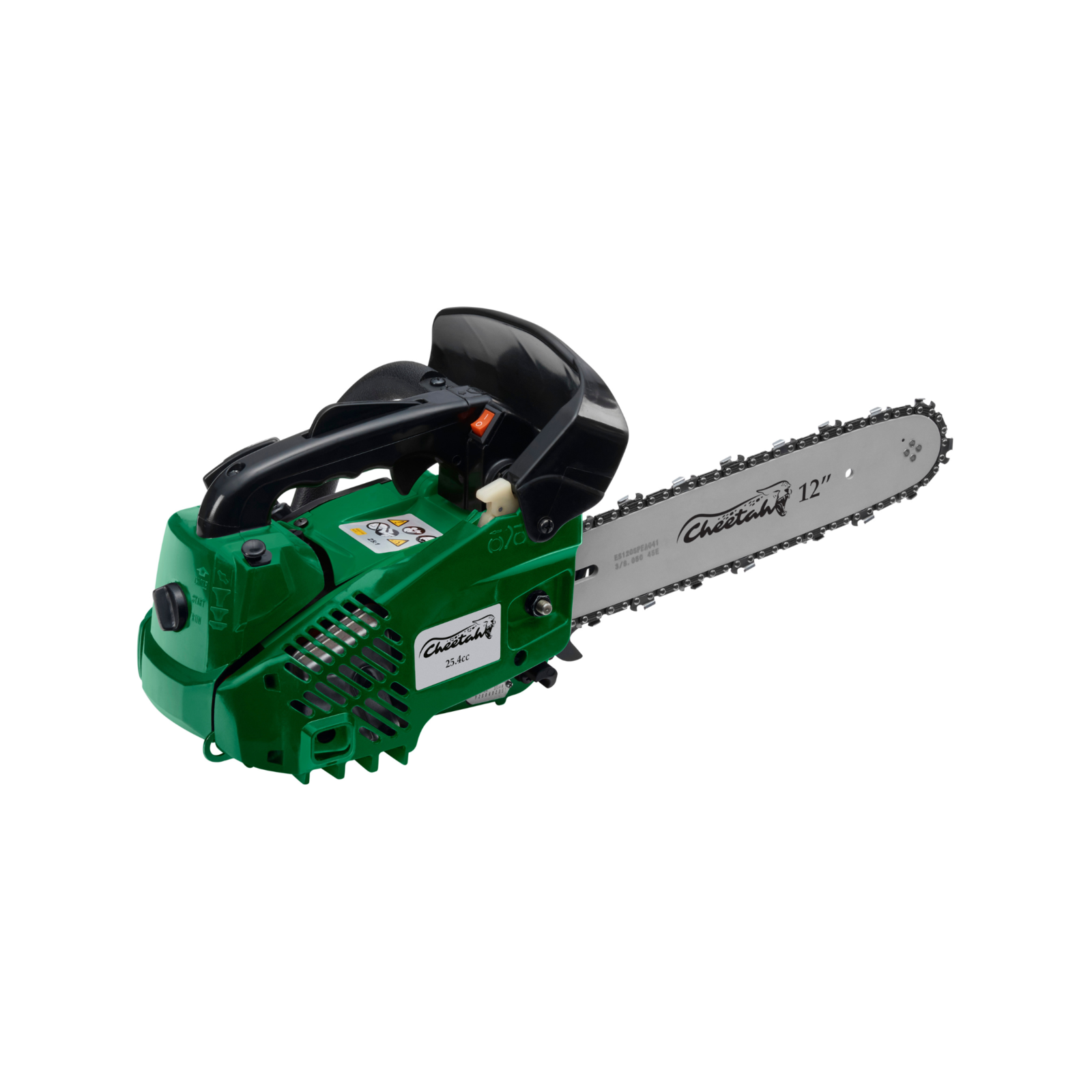 Cheetah 12 Inch 2-Stroke 25.4cc Chainsaw, 30.5cm Bar, 3/8" LP Chain 1697581