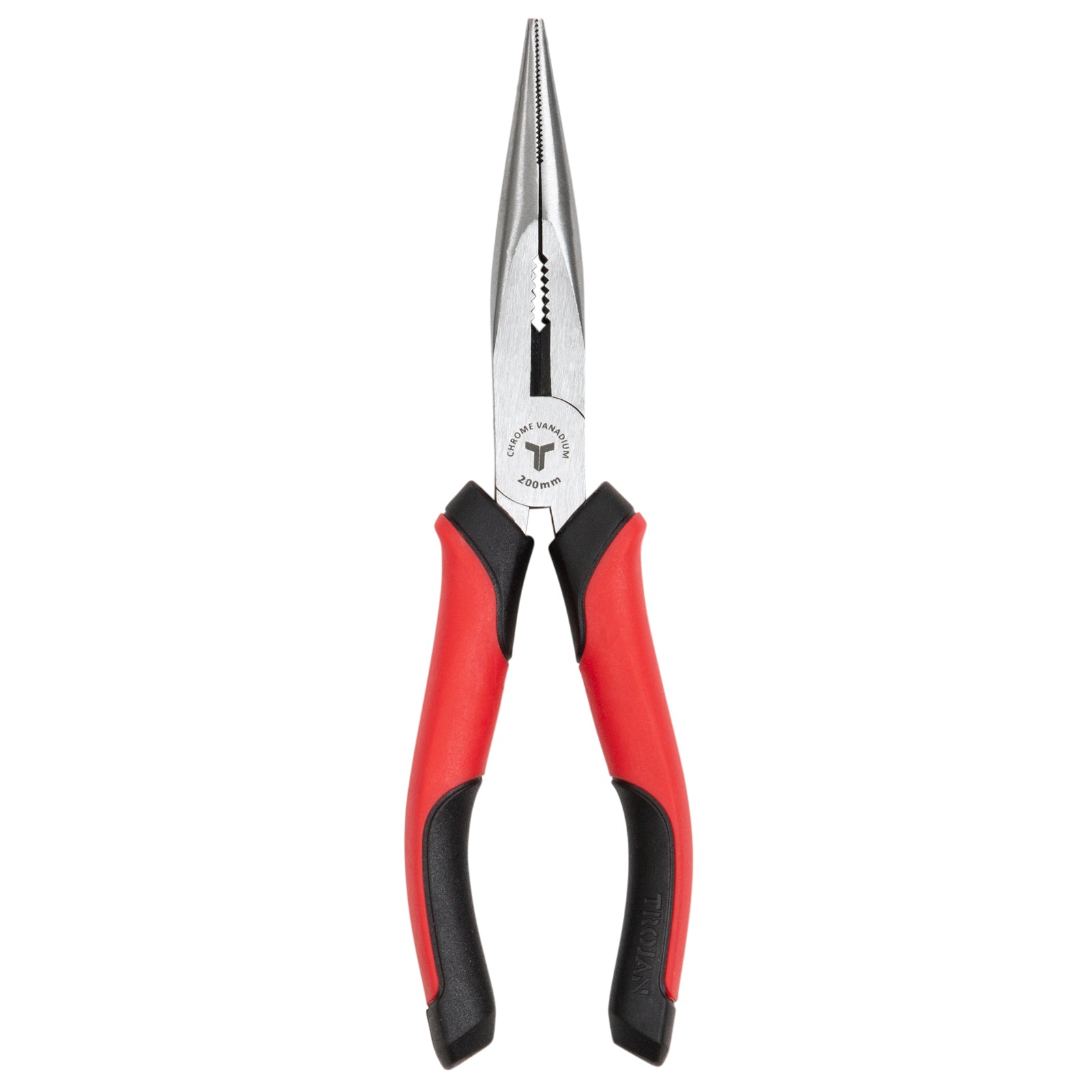 Trojan 200mm Long Nose Plier Red and Black CRV