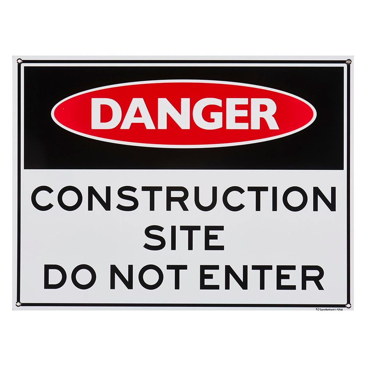 Sandleford 450 x 600mm Construction Site Polypropylene Sign - Weather Resistant Matt