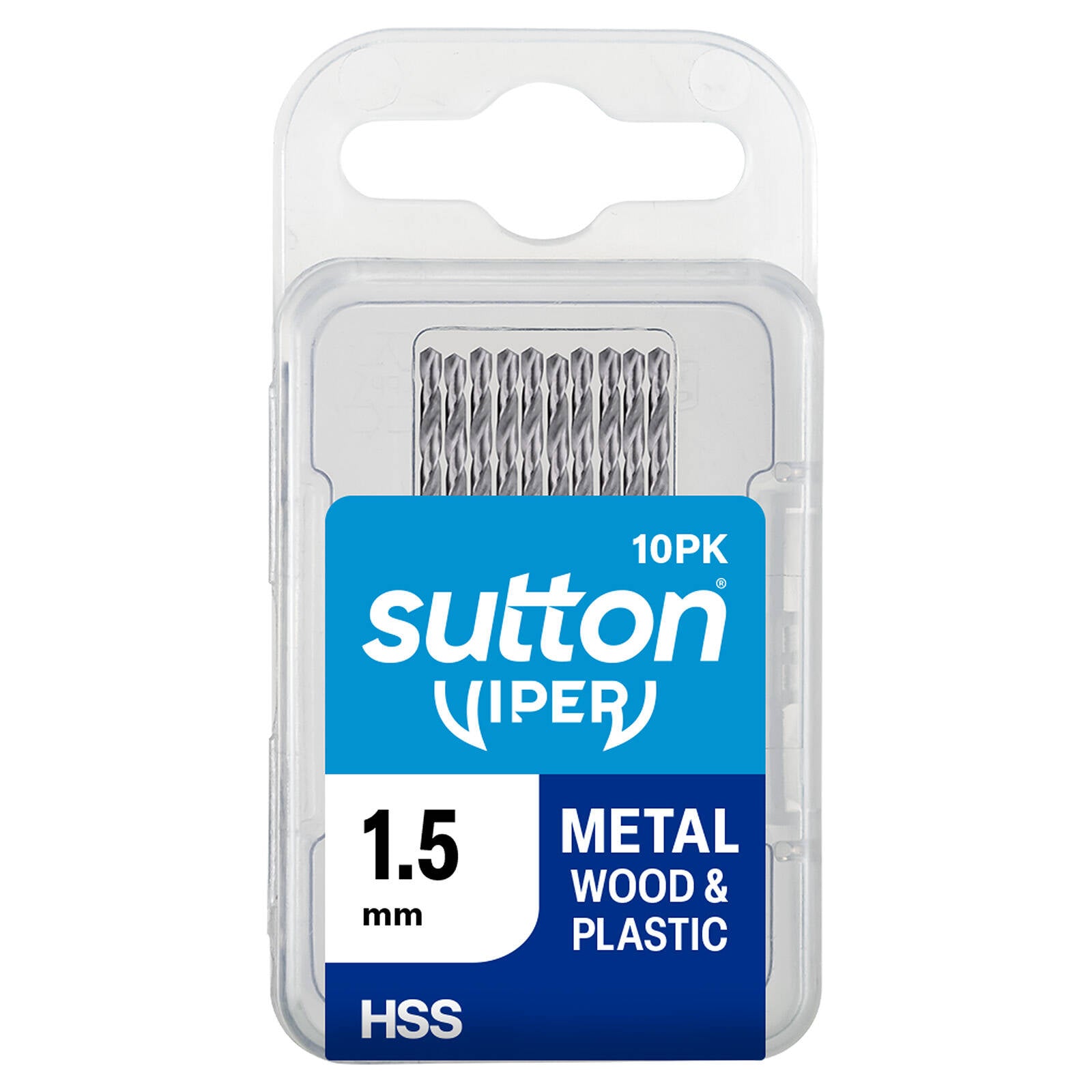 Sutton Tools 1.5mm Viper Metric Drill Bit M2 HSS 118° Point - 10 Pack