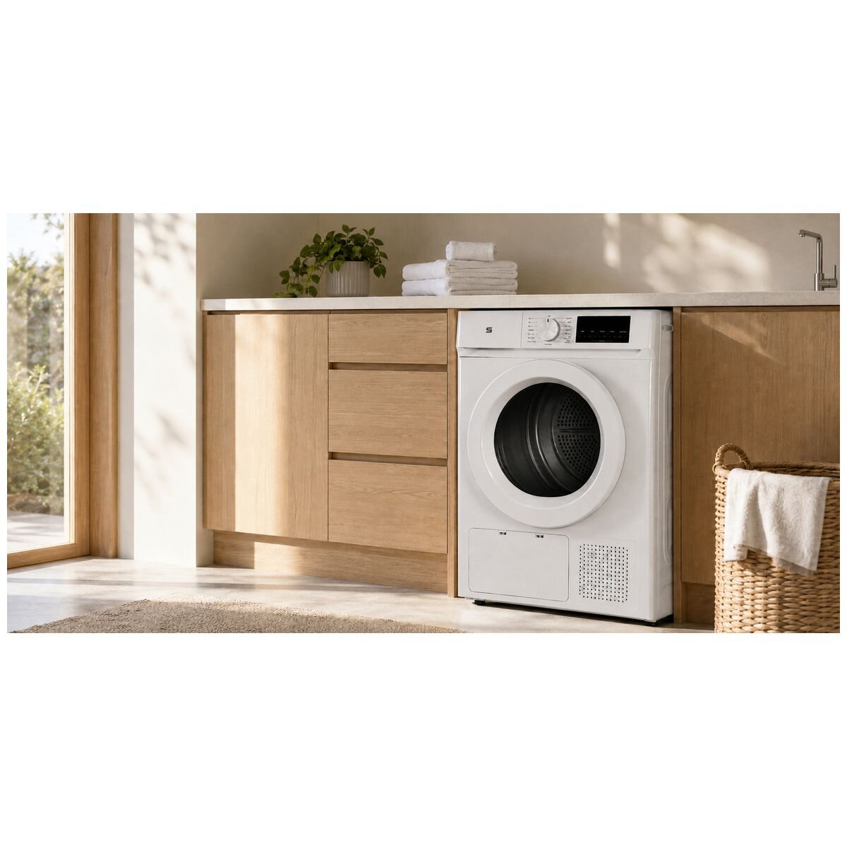 Seiki 8kg Heat Pump Tumble Dryer - 8 Star Energy Rating - Auto Load Sensing - 16 Programs - SC-800AU8HP