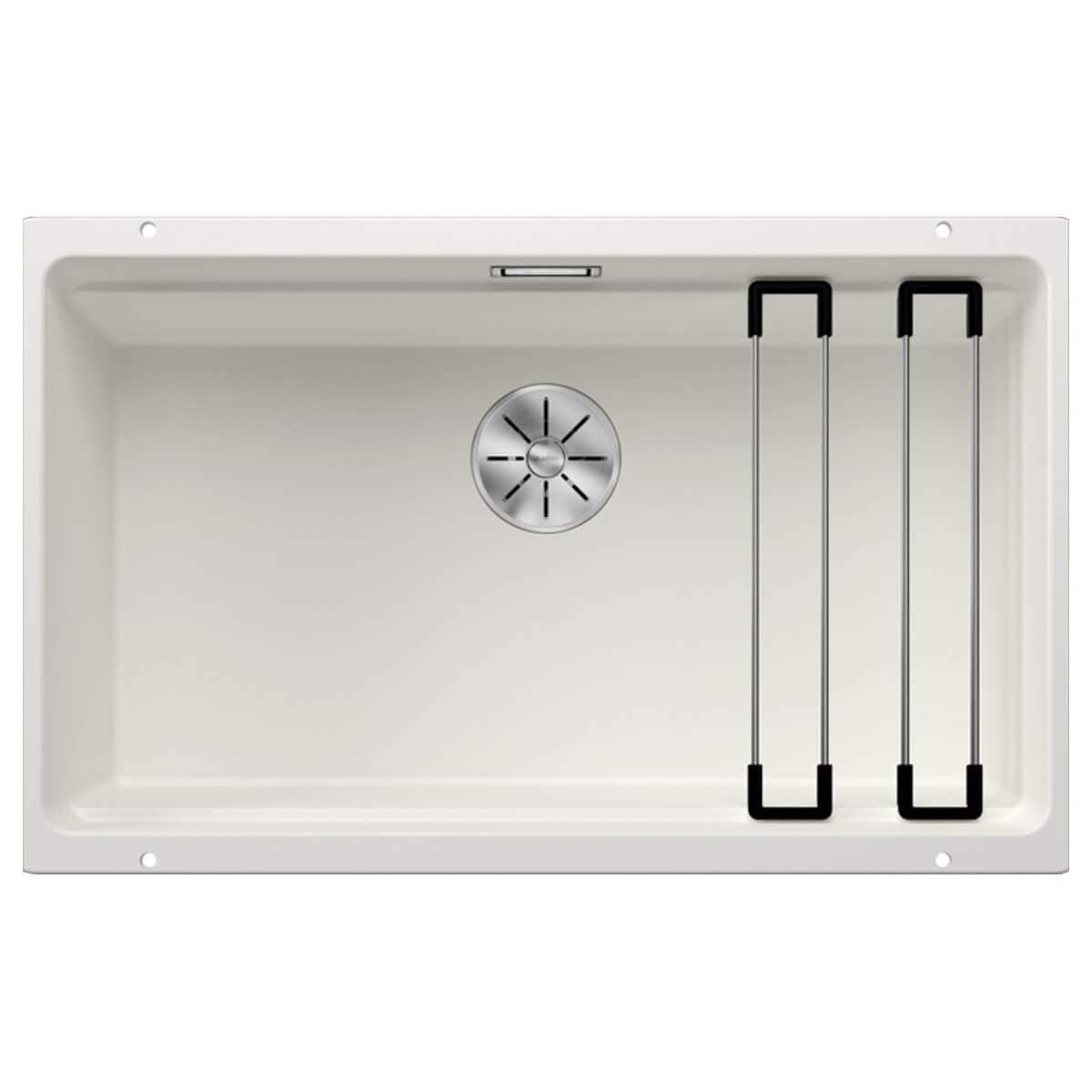 Blanco Etagon 700-U single bowl undermount sink - white finish, Etagon rails, InFino drain - 528006BL