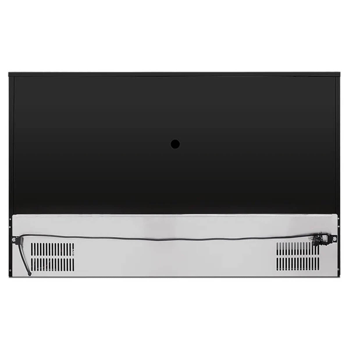 Husky 307L triple door outdoor beverage fridge - black, anti-condensation glass doors - ALFC3BLK840ELB