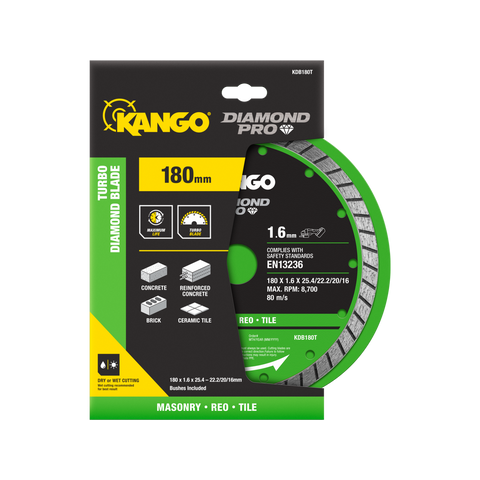 Kango Turbo Diamond Saw Blade - 180mm - Ultra Thin - Fast Cutting - SuperSaverAU - view 1