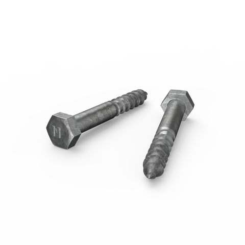 Zenith M10 x 75mm Hot Dip Galvanised Hex Head Coach Screws - Heavy-Duty Fastening - 4.6 Grade Steel - SuperSaverAU - view 1