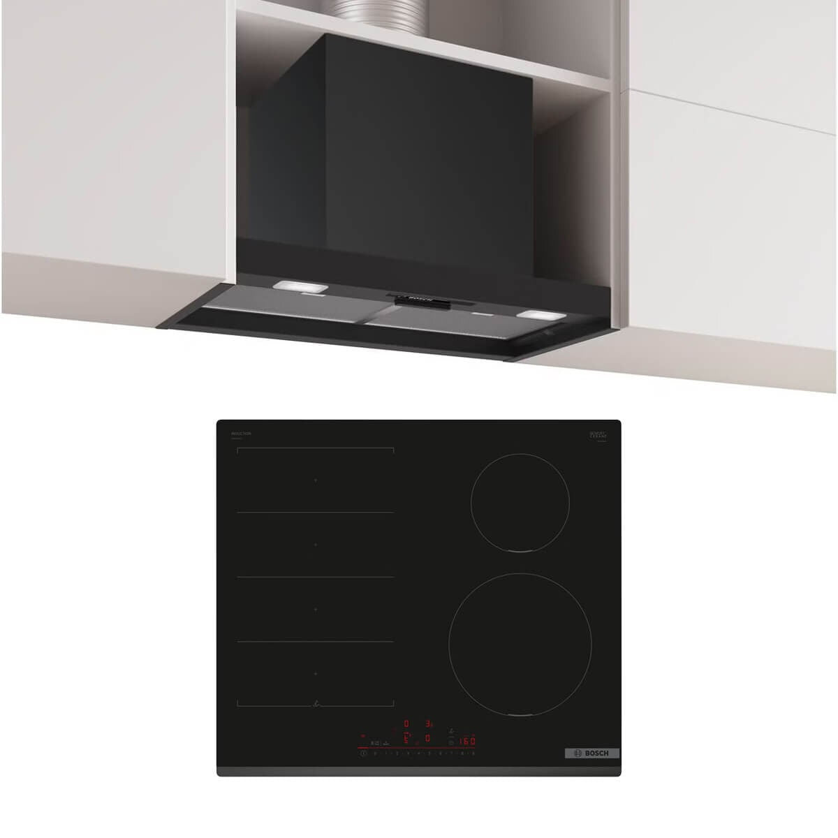 Bosch 60cm Cooking Pack - Flex Induction Cooktop, Undermount Rangehood, PerfectFry Plus - BSHCOOKPACK8