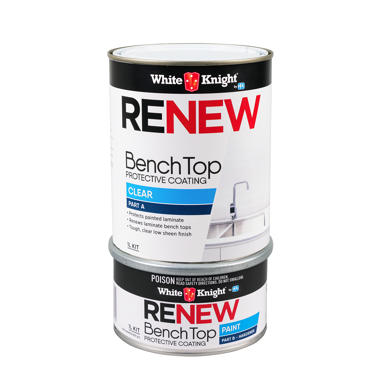 White Knight Clear Bench Top Protective Coating 1L Water Based