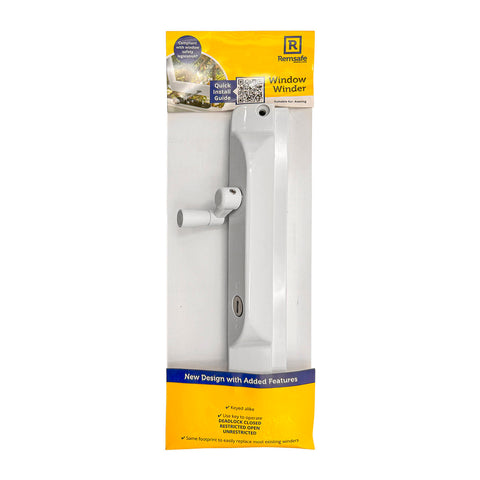 Remsafe White Stainless Steel Key Lockable Window Winder 280mm