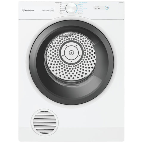 Westinghouse 6.5kg Vented Clothes Dryer - Sensor Dry, Reverse Tumble, Auto Cool Down, White - WDV656N3WB