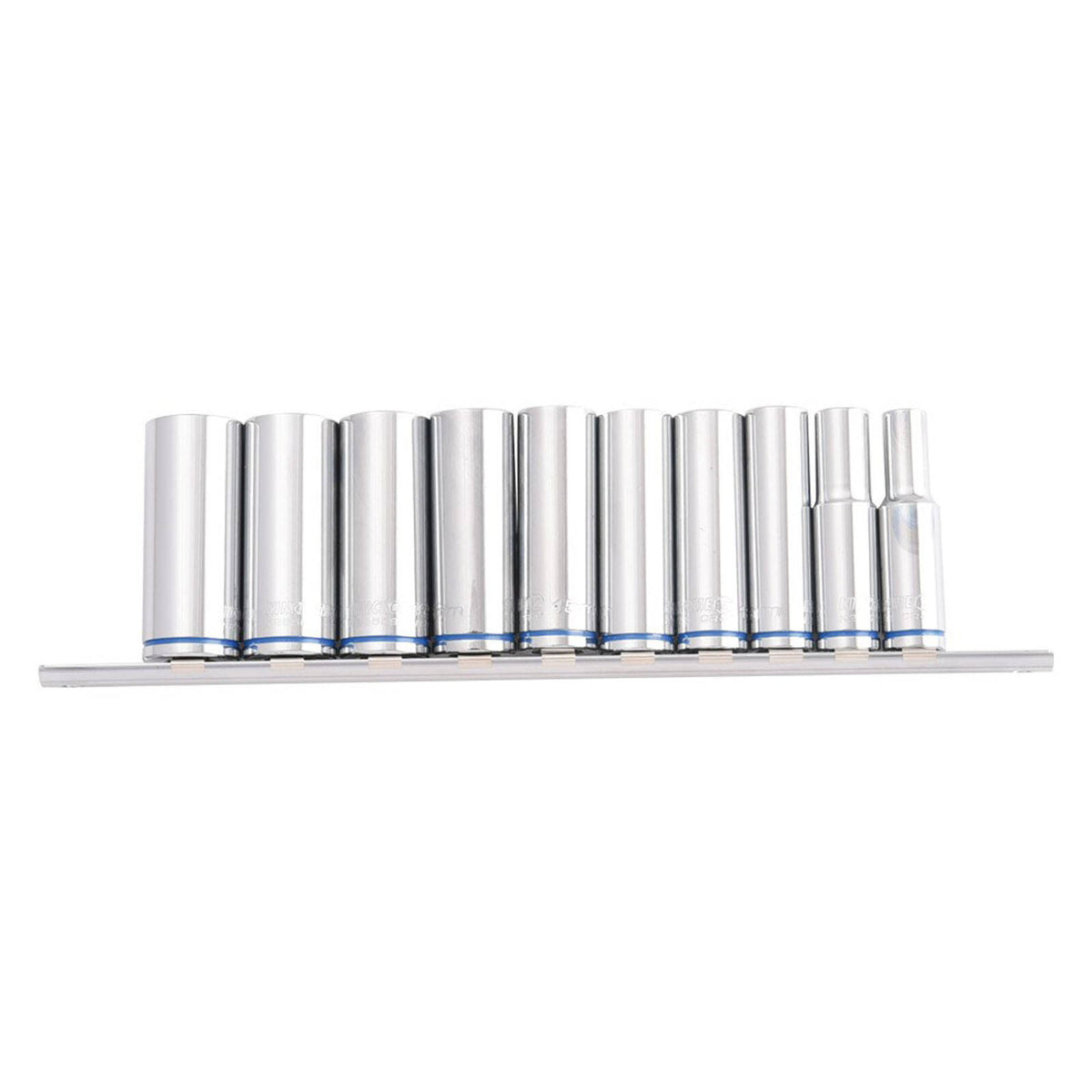 Kincrome 10 Piece 1/2" Drive Metric Deep Socket Rail Set 8-19mm Rust Resistant