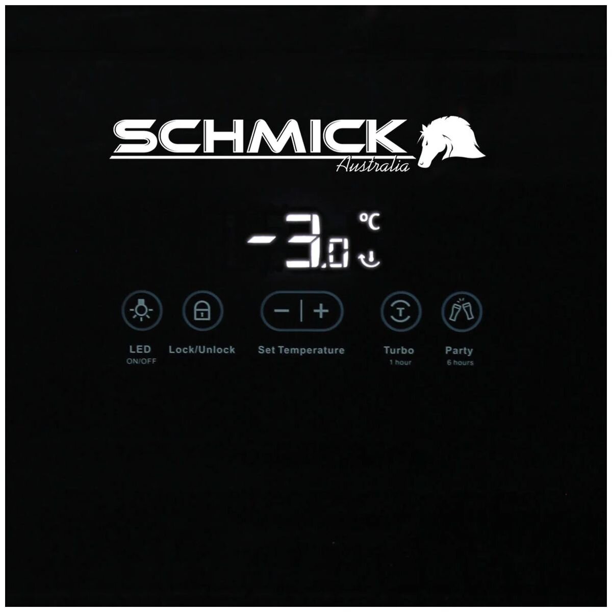 Schmick 108L Alfresco Outdoor Beverage Centre - Black, Heated Glass Door, Turbo Cooling Mode - HUS-EX108
