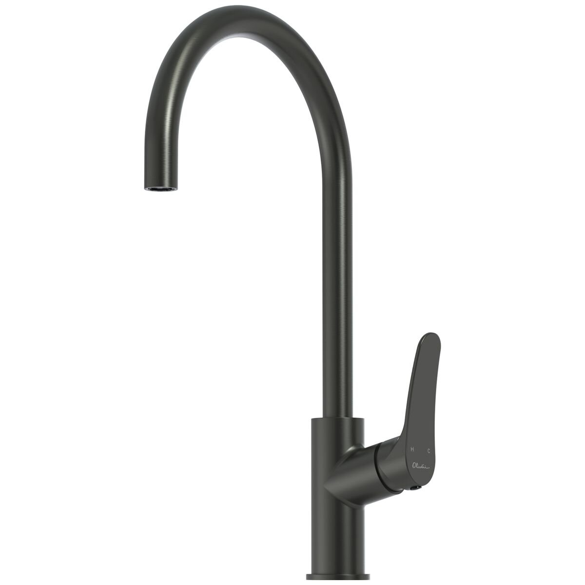 Oliveri Verona gooseneck mixer tap - gunmetal finish - lead free brass body - VA306505GM
