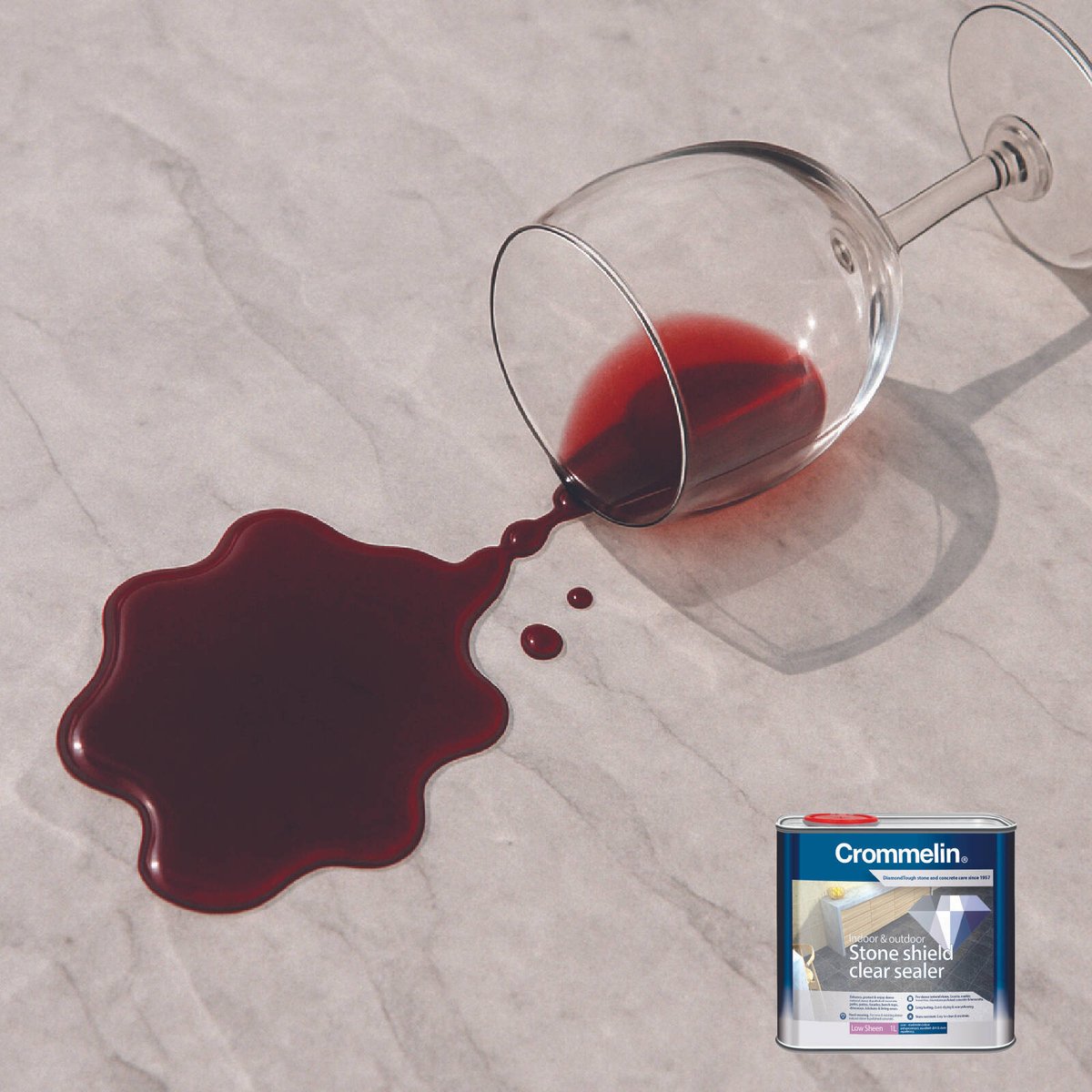 Crommelin DiamondTough Stone Shield Clear Sealer 3L - Waterborne Indoor & Outdoor