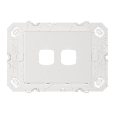 HPM ARTEOR 2 Gang Wall Switch Grid, White 128mm x 91mm Indoor