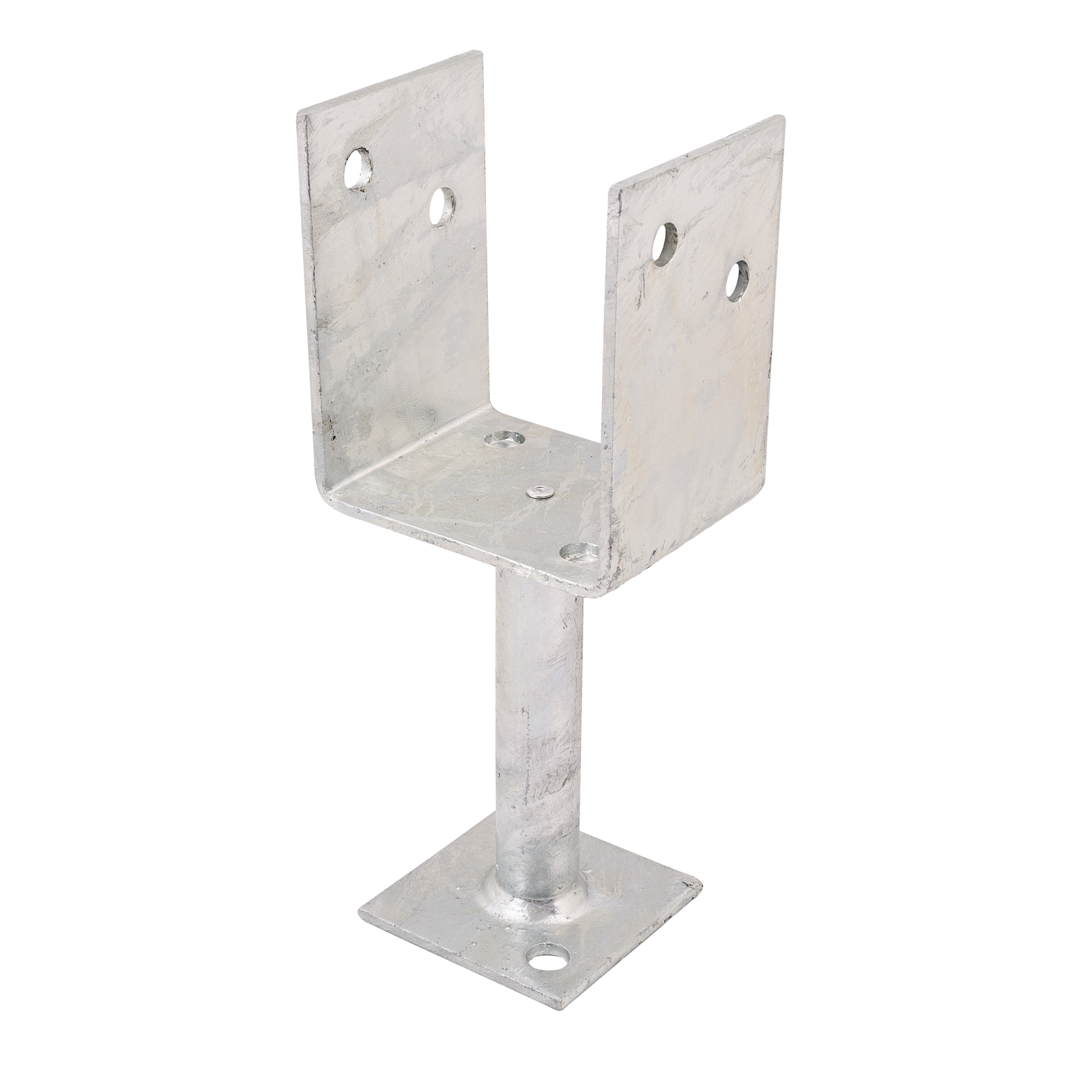 Pryda 130 x 90mm M10 Full Stirrup Galvanised Steel Bolt Down Post Anchor
