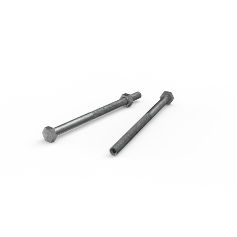 Zenith Hot Dipped Galvanised Hex Head Bolt - M6 x 100mm - 4.6 Grade Steel - 1 Pack - SuperSaverAU - view 1