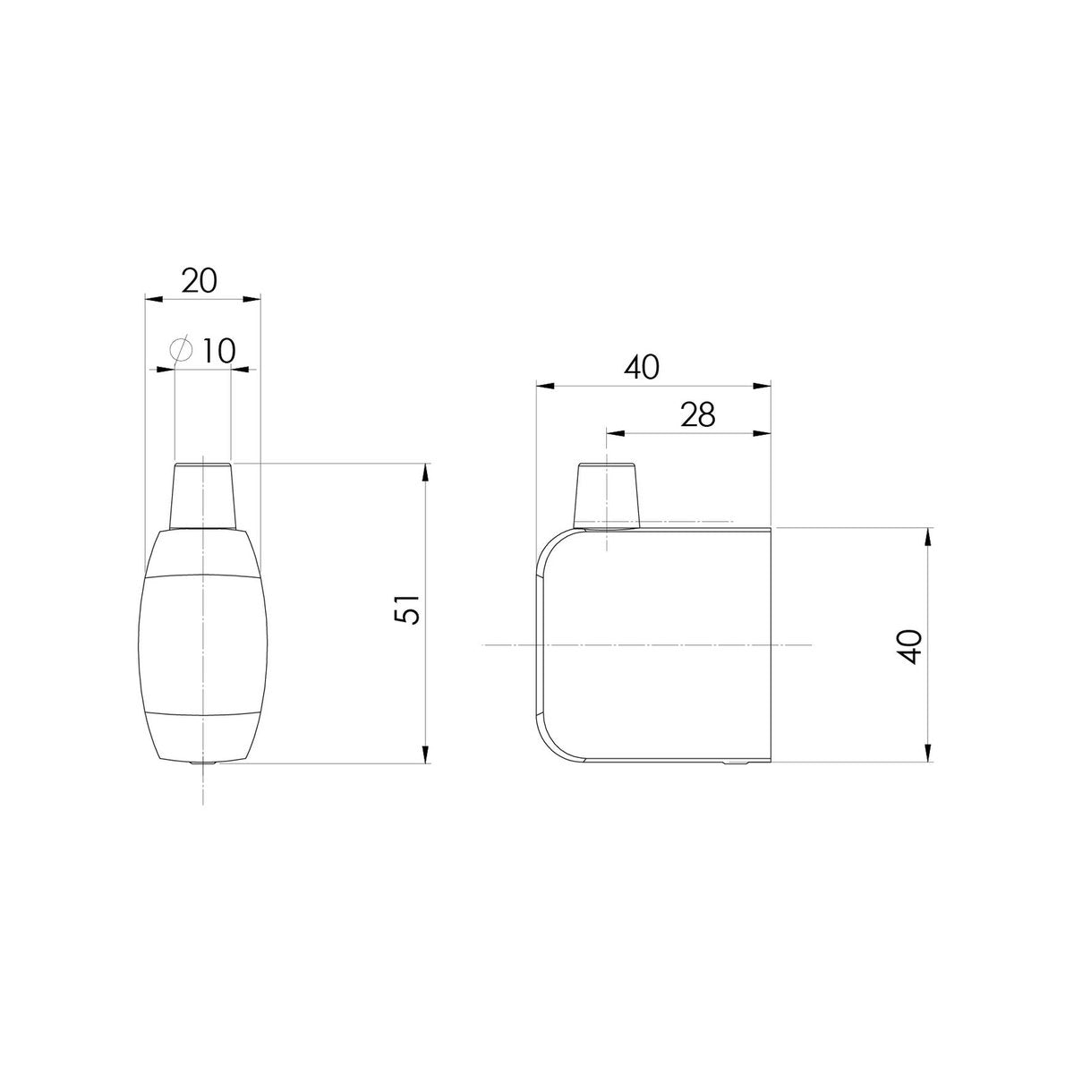 Phoenix Tapware Matte Black Aplo Robe Hook