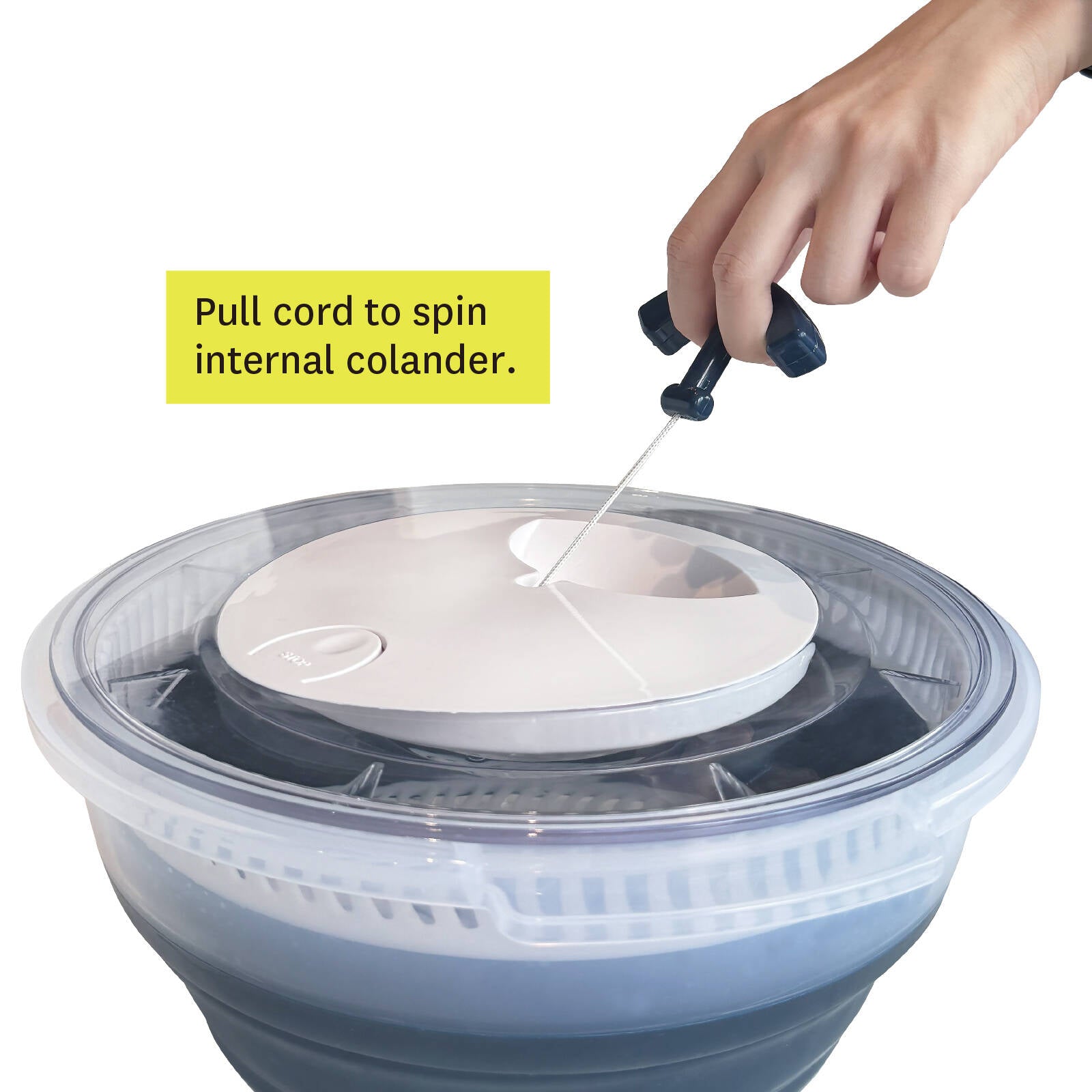 All Set 4.5L Collapsible Salad Spinner and Colander Camping Kitchen
