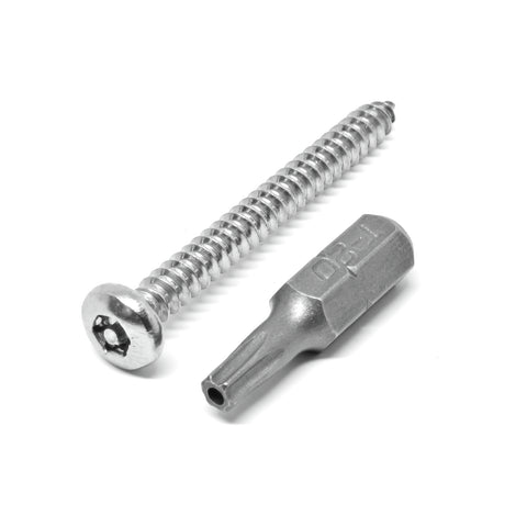 Pinnacle 10g x 40mm Stainless Steel 304 Security Screws - 8 Pack