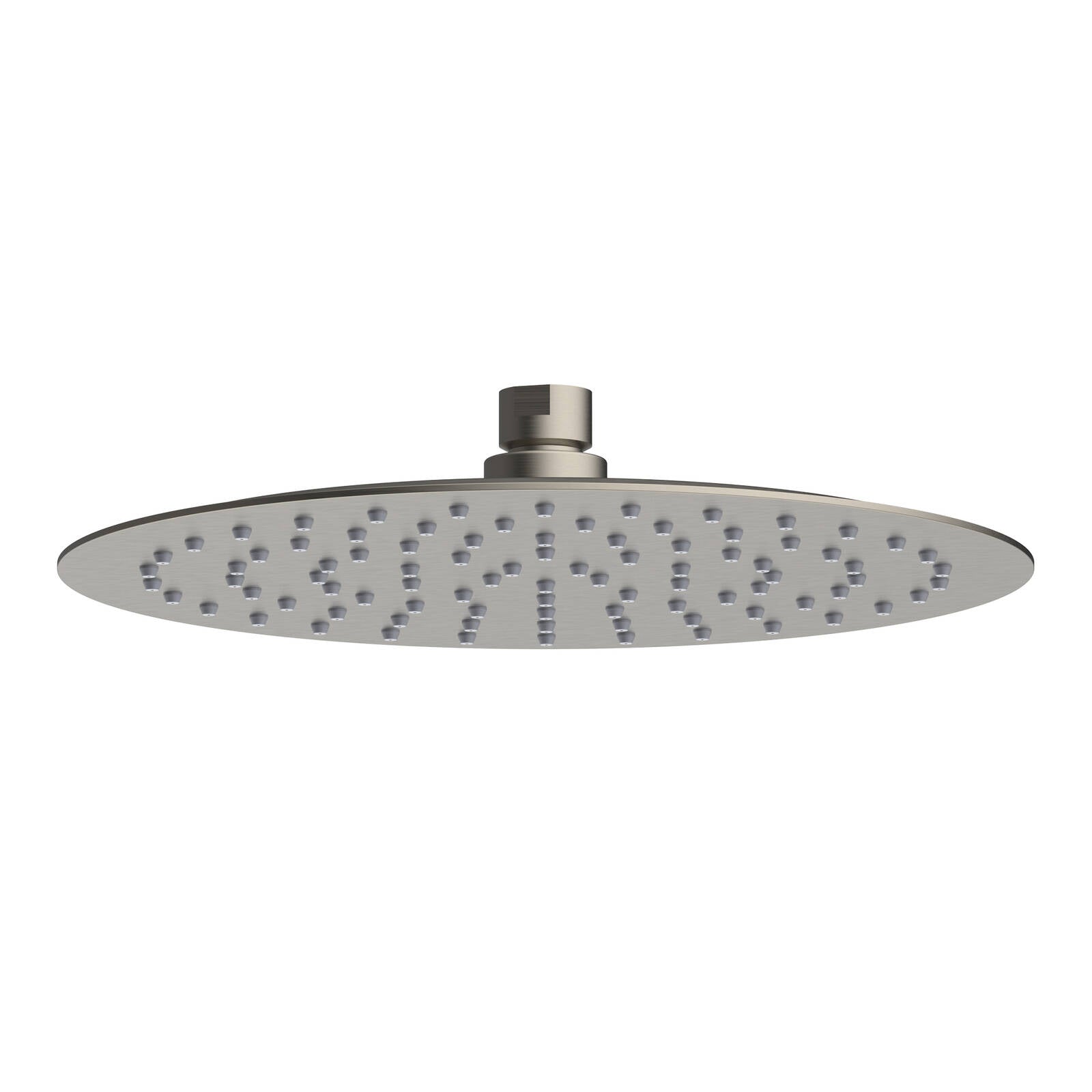 Mondella Resonance 250mm Brushed Nickel Round Shower Head, 9L/min 3 Star WELS Grade 304 Stainless Steel