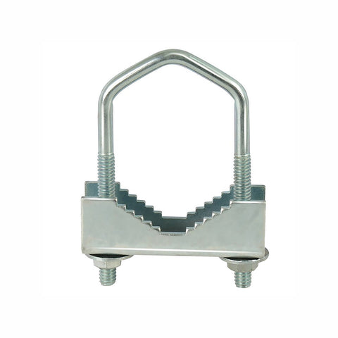 Antsig Antenna Mast U-Bolt Clamp, Galvanised Steel for Outdoor Pole Mounting