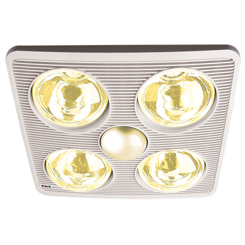IXL Tastic Silhouette 3-in-1 Bathroom Heat Fan Light - 4 x 375W, White, 12301