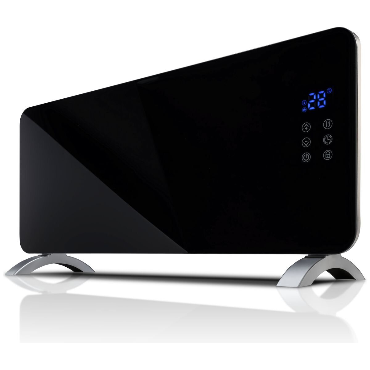 Goldair 2000W Convector Panel Heater - Wi-Fi and Voice Control, Black Tempered Glass - GPPH220
