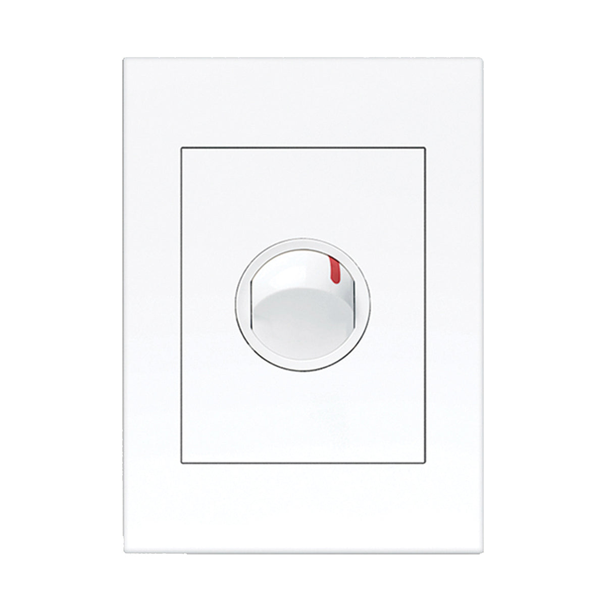 HPM VIVO 1 Gang Double Pole Wall Switch, White, 40A 240V, with Locator Light (EV770/40DPWE)