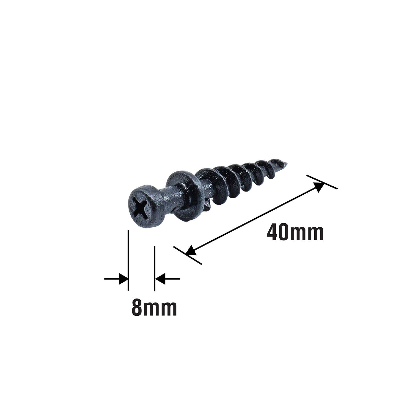 Everhang 30kg Black Heavy-Duty Picture Hanging Plasterboard Screw, 10 Pack