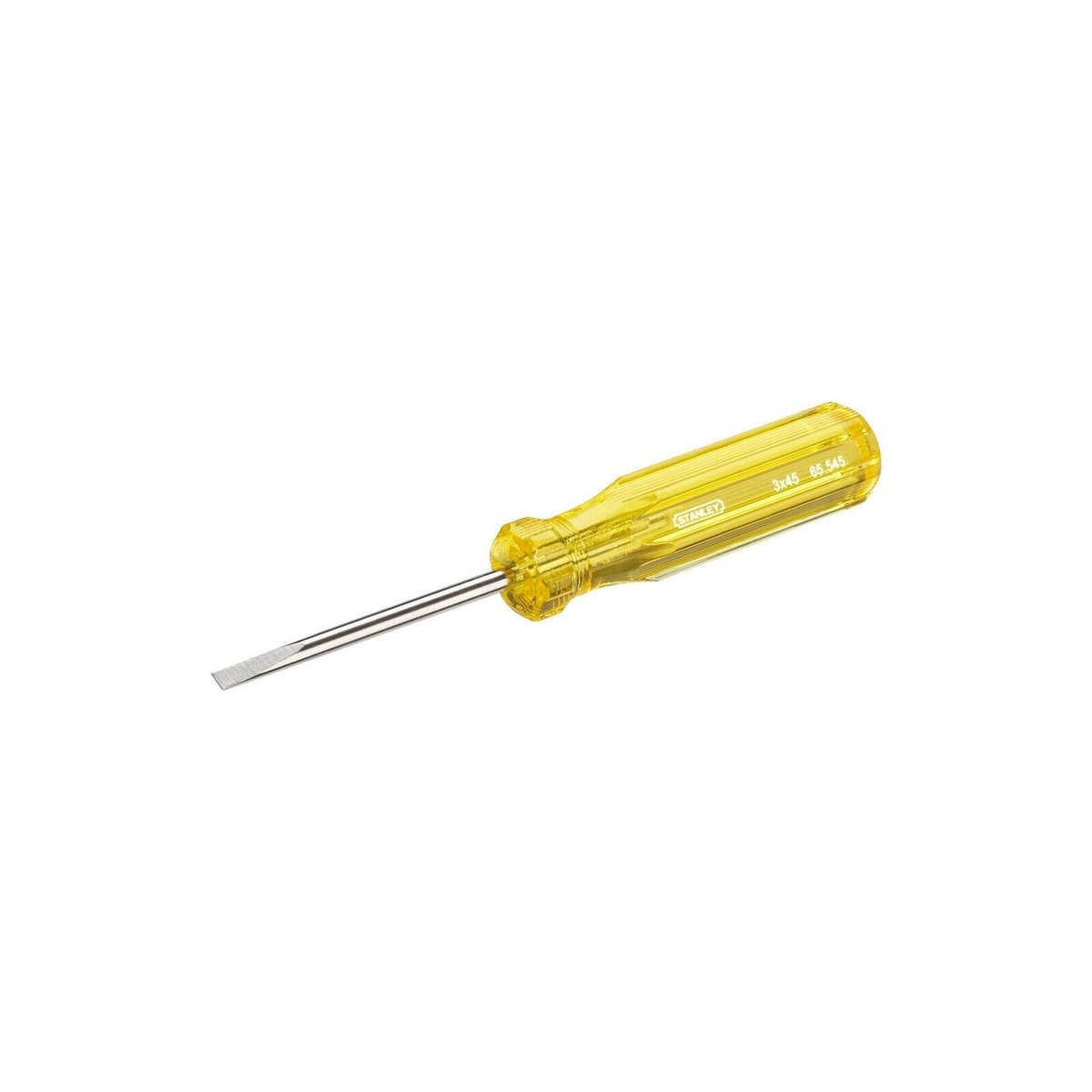 Stanley 3 x 45mm Slotted Screwdriver Steel Yellow