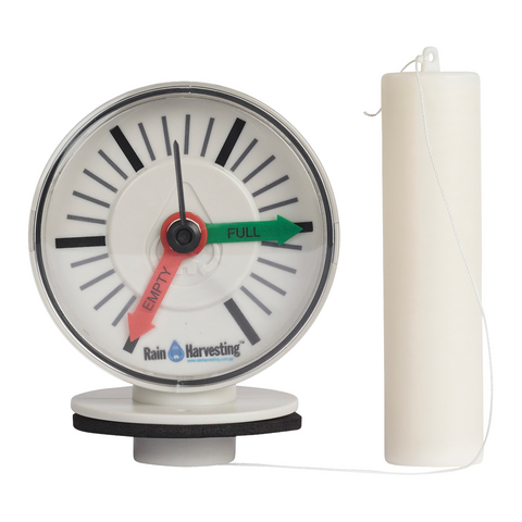 Rain Harvesting Tank Gauge, White PVC Water Level Indicator