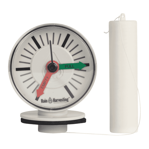 Rain Harvesting Tank Gauge, White PVC Water Level Indicator