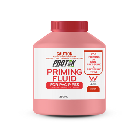 Protek Red Priming Fluid 250ml - PVC Cleaner and Primer - AS/NZS Approved - SuperSaverAU - view 1