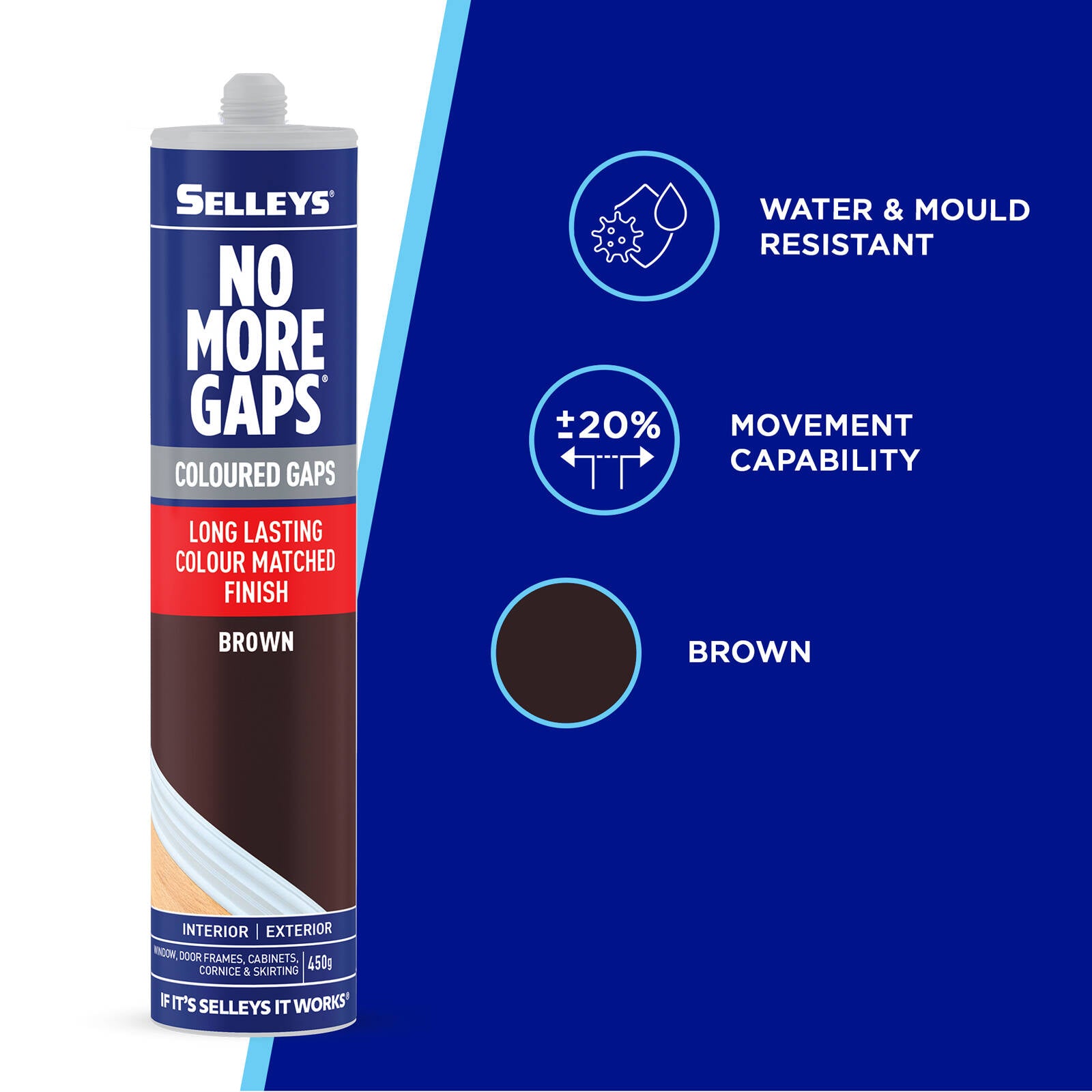 Selleys 450g Brown Interior No More Gaps - Paintable Gap Filler