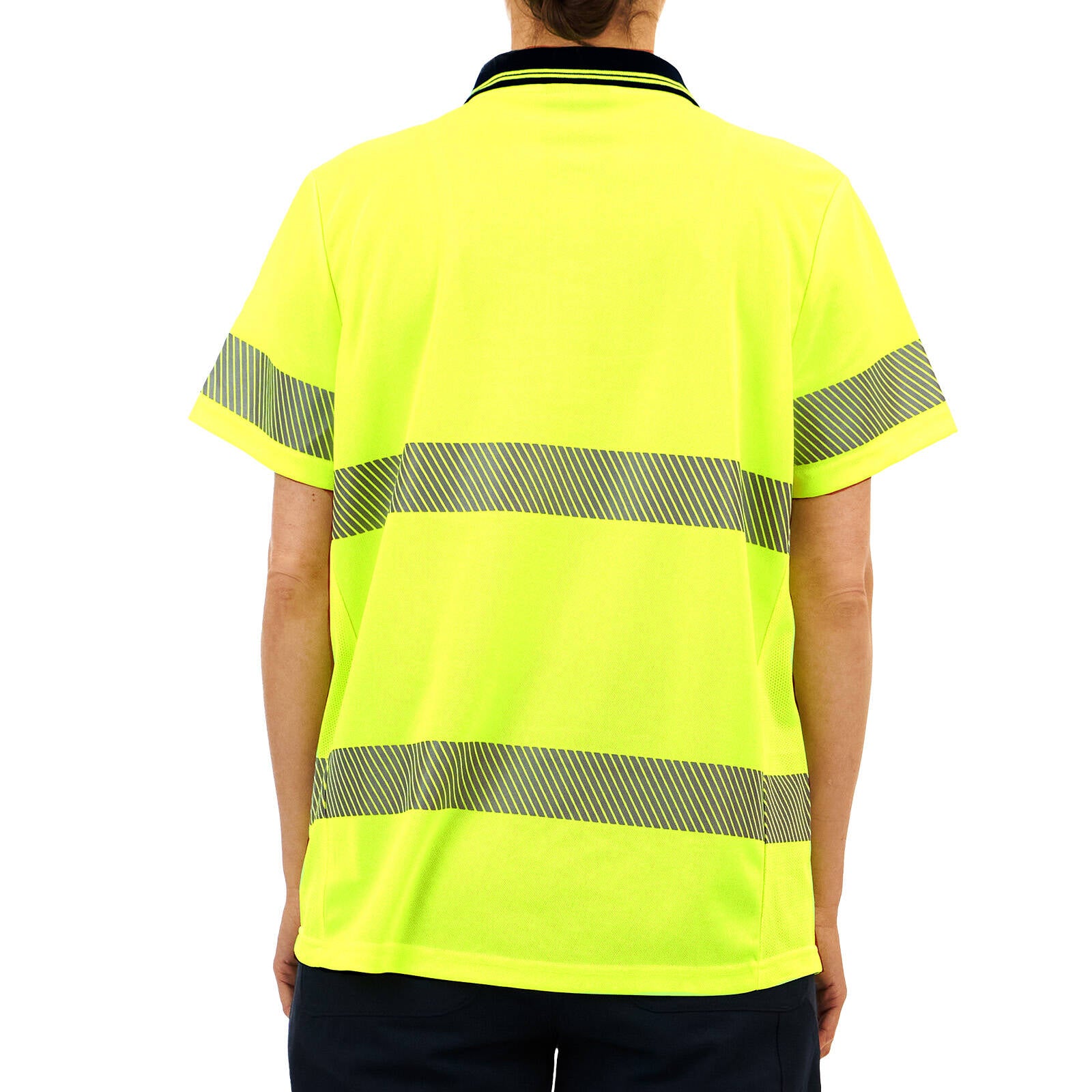 Citeco Women's Yellow Hi Vis Short Sleeve Polo - Reflective Polyester, Size 16