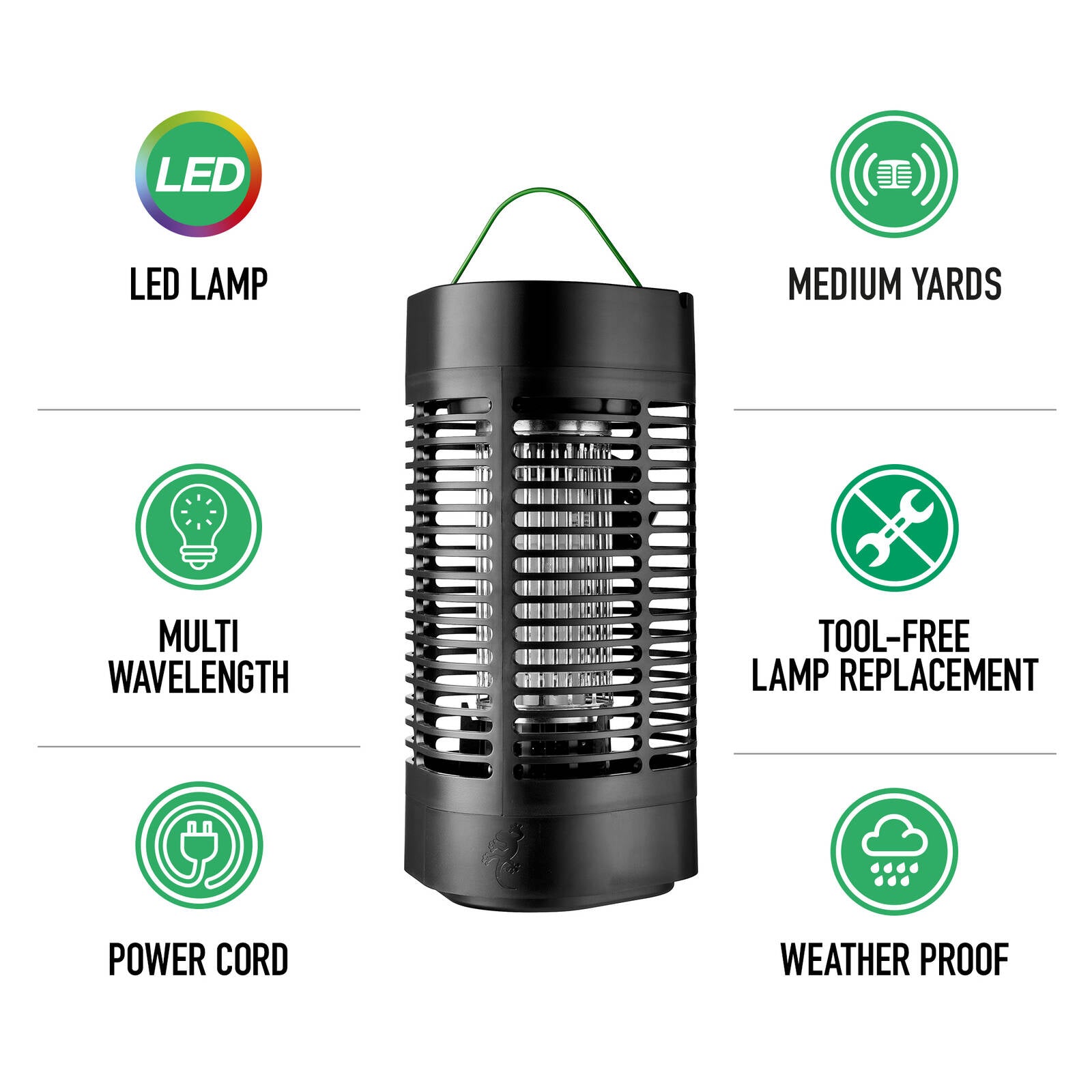 Gecko Medium LED Insect Zapper Outdoor 24GKOLT40V1LED