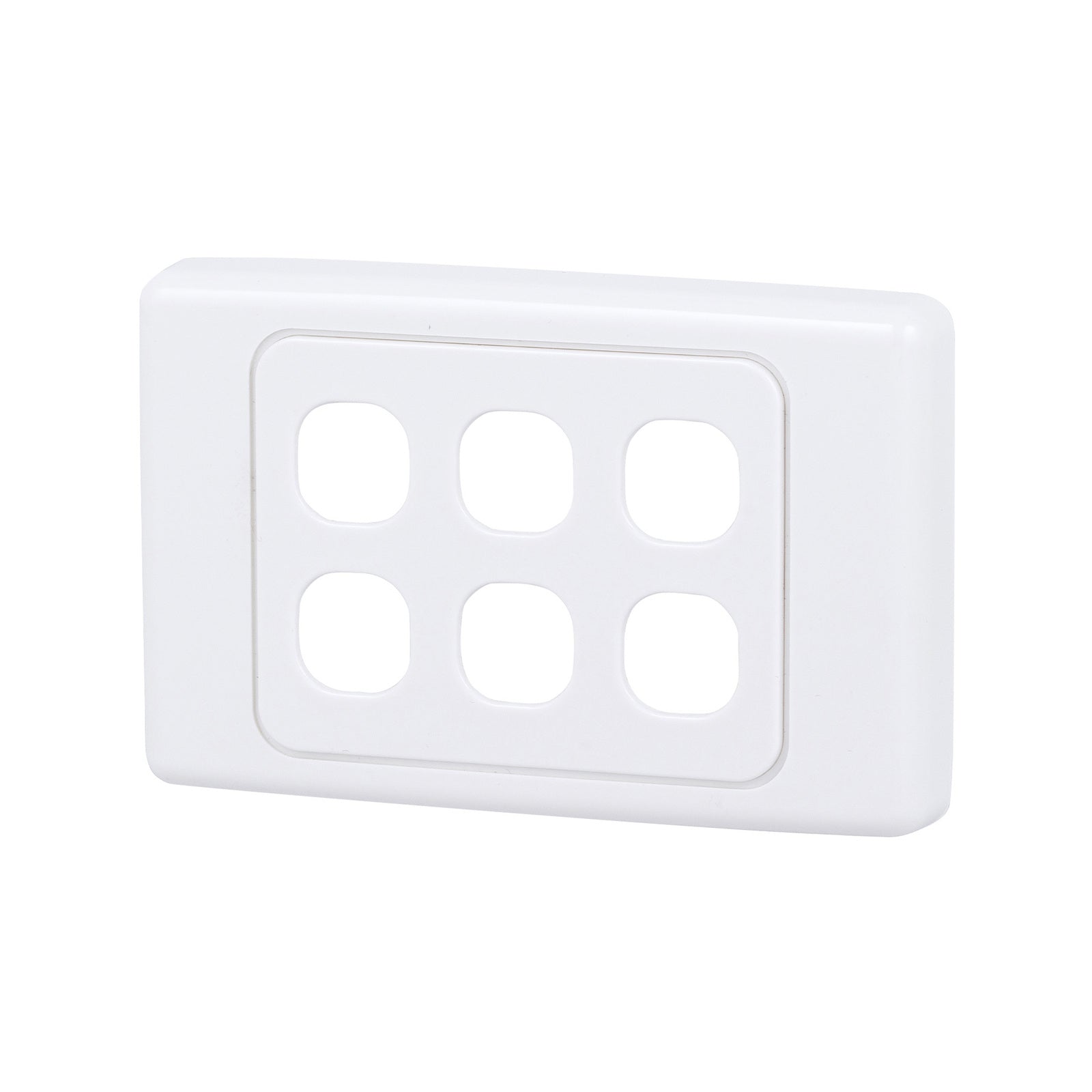 DETA 6 Aperture Grid Plate, White Plastic, 75mm x 115mm, Indoor