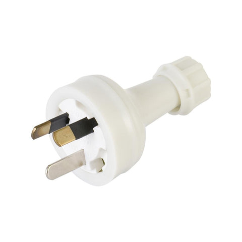 DETA 10A White Plug Top 3 Core PVC 240V Flexible Cord 6339B