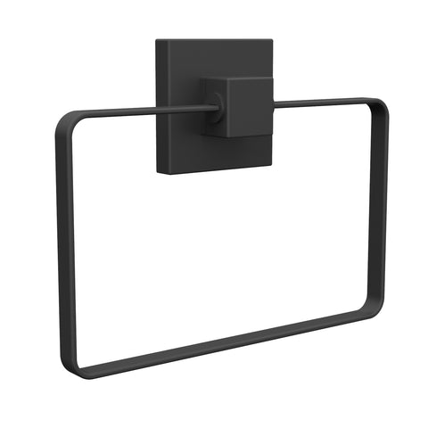 Fusion-Loc 13kg Suction Towel Ring - Matte Black Powder Coated Steel