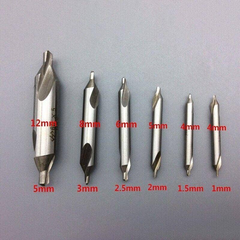 Centre Drill and Countersink Bit Set for Lathe, High Speed Steel, Pack of 6 - view 3