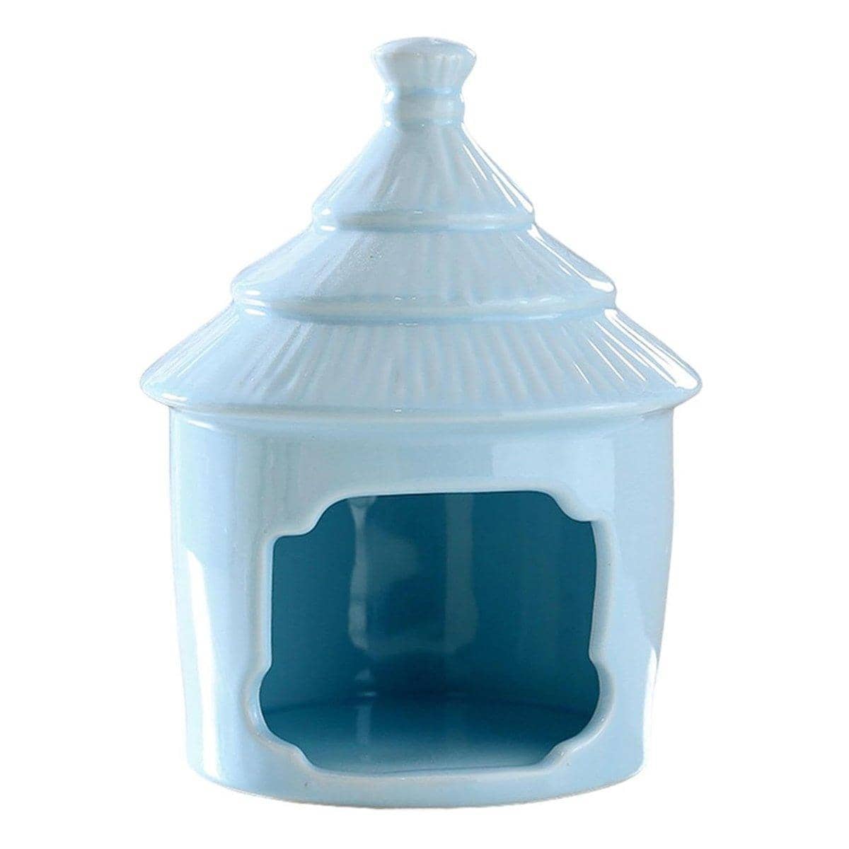 Ceramic Hamster Sleeping Nest and Cooling House - Blue