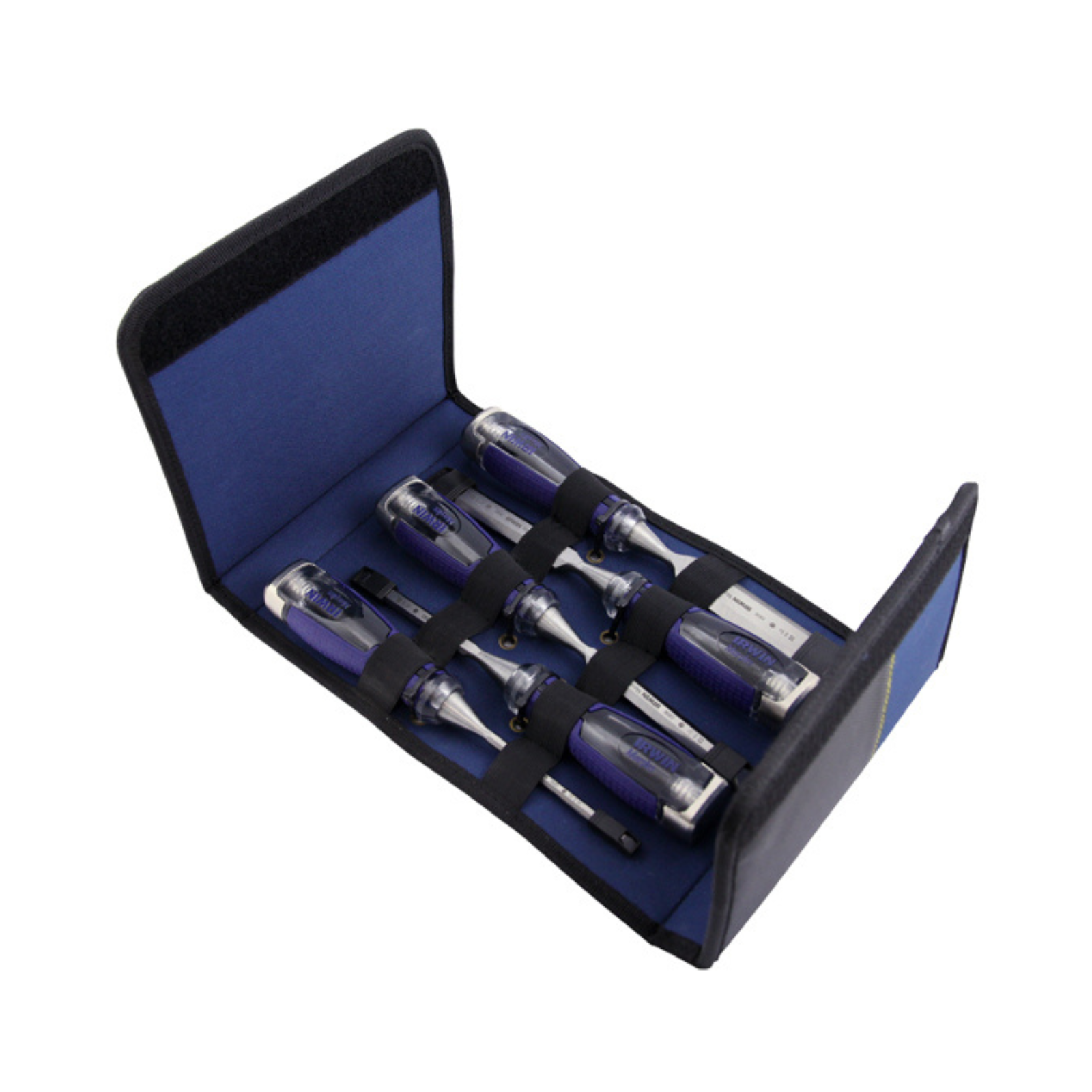 IRWIN Marples High Impact Chisel Set, 5 Pack with Strike Cap, Fully Forged Thru-Tang