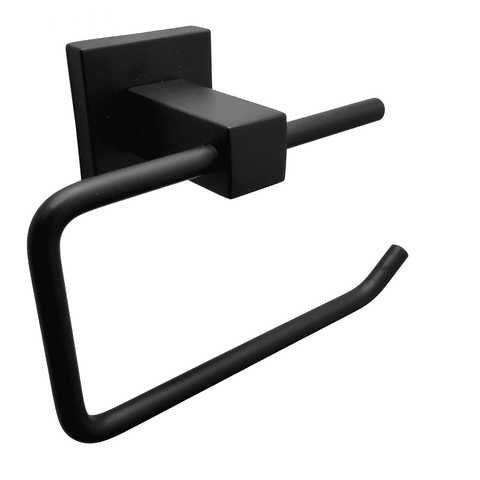 Barelli Piazza Matte Black Toilet Roll Holder Zinc Alloy